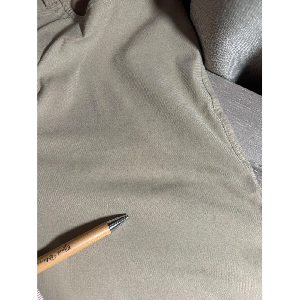 Lululemon Mens Commission‎ Slim Fit Warpstreme Pants Tan Khaki 34x32 Activewear